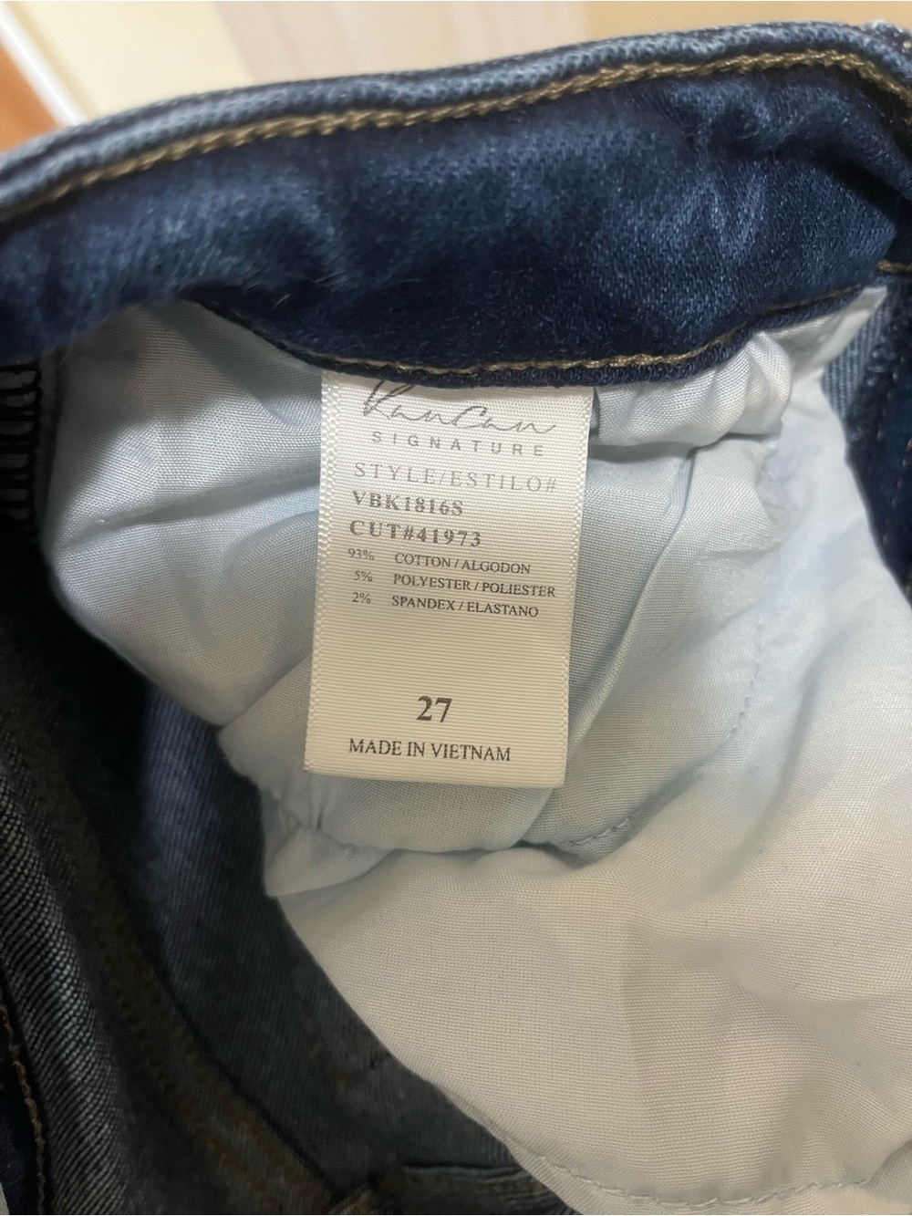 KanCan Dark Blue High-Rise Flare Jeans with Frayed Hem - Picture 5 of 5